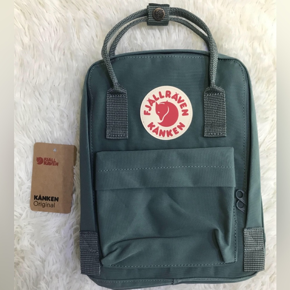 NEW Fjallraven Kanken Mini Frost Green Backpack